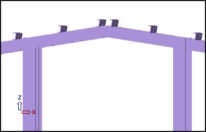 Figure 87: Specifying the reference point Figure 88: The purlins created by