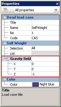 In the Pilot, expand Dead Loads, right click the G load case and select Rename from the context menu. 2. Type SelfWeight and press <ENTER>.