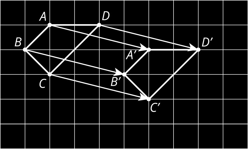 For example, here is a translation of quadrilateral that moves to.