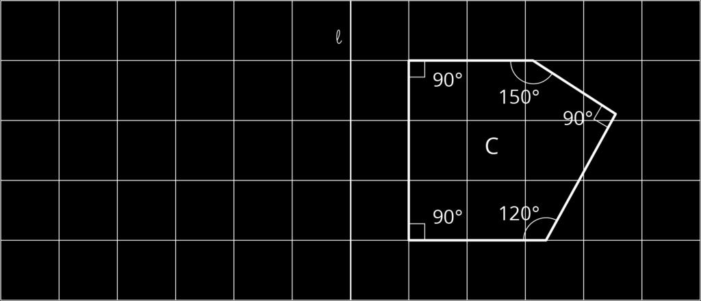 3. Reflect Pentagon across line. a. In the image, write the length of each side, in grid units, next to the side.