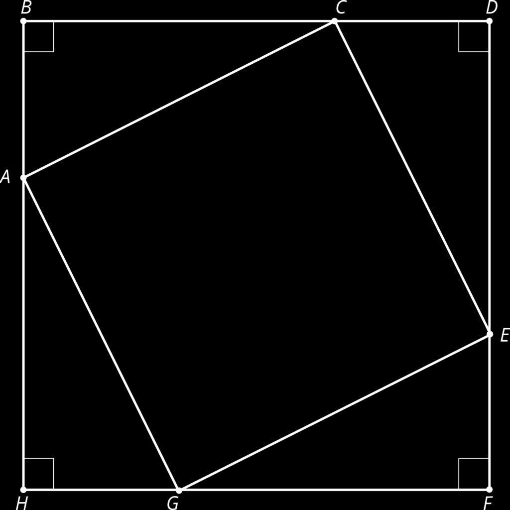 16.4: Four Triangles Revisited This diagram shows a square under rigid transformations. that has been made by images of triangle Given that angle can.