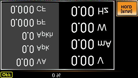 OPERATION Display Modes The APS-7000 power supply has two display modes. The standard display mode shows the power supply setup on the left and the 3 configurable measurements on the right.