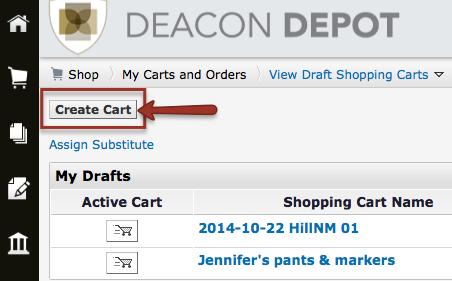 Note: If you already have another active or draft cart that