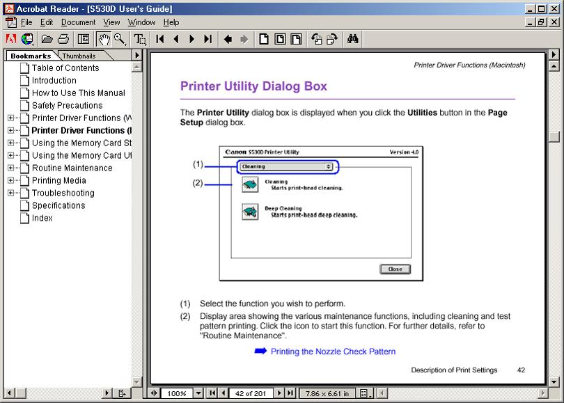 How to Use This Manual How to Use This Manual To view this User s Guide, we recommend that you use Acrobat Reader 3.0 or later. The screens shown below are for Acrobat Reader 4.0. Please note that screens displayed by Acrobat Reader 3.