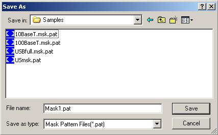Saving/Loading the Mask Patterns Mask patterns that you create can be saved, and mask patterns that you saved earlier can be loaded. Saving (Overwriting) the Mask Pattern 1.