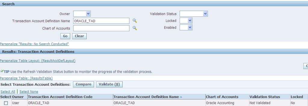 Step4 : Compile the Transaction Account Definitions.