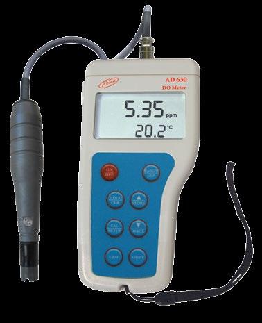 AD630 Dissolved Oxygen & erature Waterproof Meter with Galvanic Probe AD630 is a heavy-duty portable waterproof meter for DO (Dissolved Oxygen) and temperature measurements, designed to provide