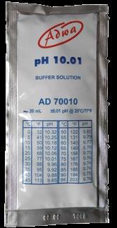 included AD70031P 1413 μs/cm calibration solution, 20 ml sachet in box of 25 pcs.