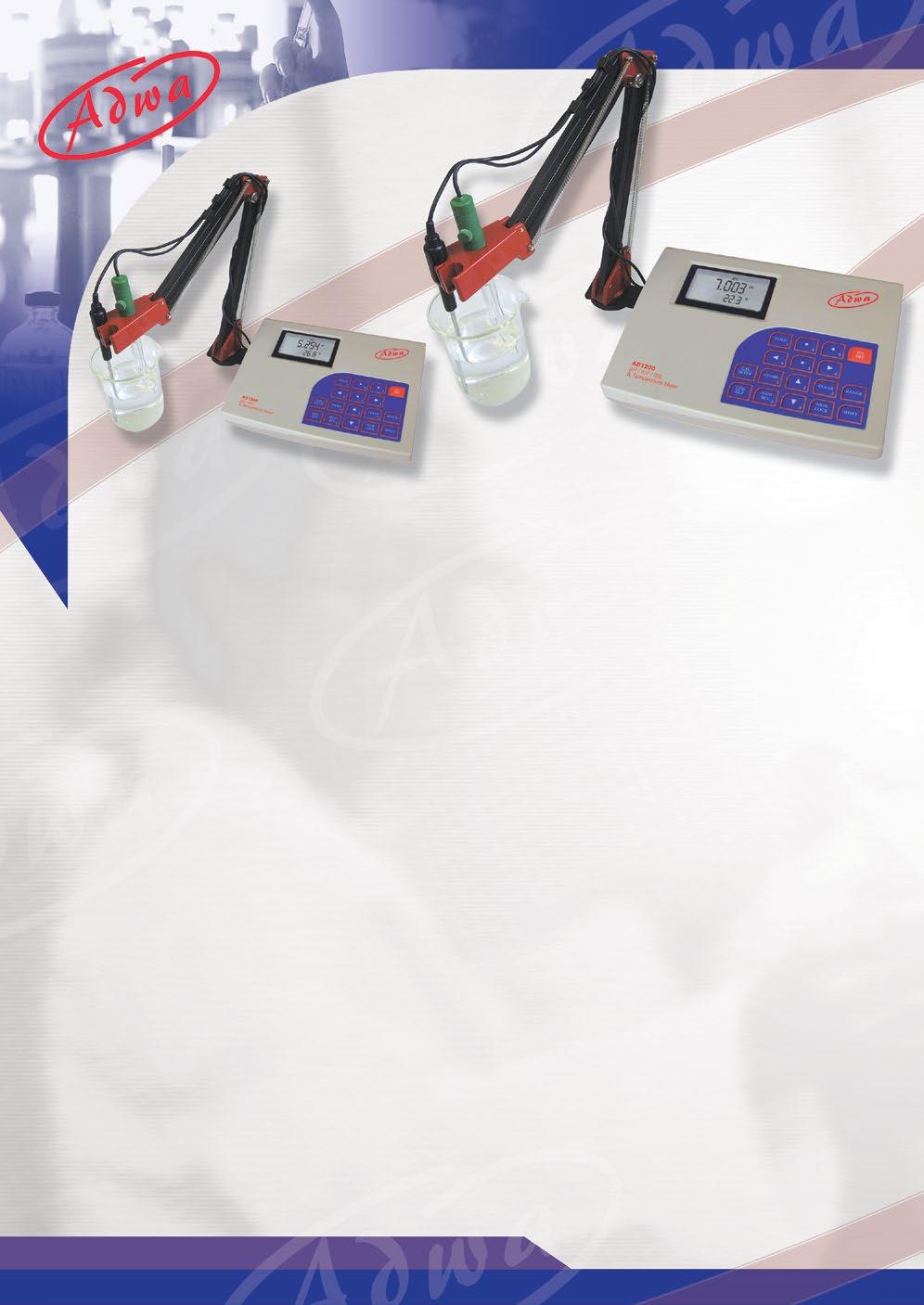 AD1000-AD1020 Professional Multi-Parameter -ORP-ISE-arature Benchtop Meters with RS232/USB interface & GLP AD1000 and AD1020 are professional benchtop meters with ranges for, ORP (Oxidation Reduction