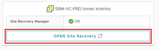 Configuring the XtremIO Array Based Native Replication The configuration of the XtremIO Adapter is performed through the Array Manager wizard in the VMware vcenter Site Recovery Manager plug-in.
