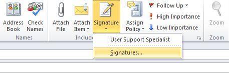 EMAIL: How Do I Create a Signature? Outlook 2010 allows you to create custom signatures for your messages.