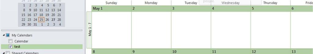 created in Outlook 2010, go to the Calendar View.