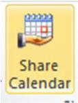 Then click on the Share Calendar button located on the Ribbon.