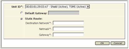 Administration To set a permanent Static Route 1. Click the Administration button at the top of the TSMS window. 2. In the Maintenance menu, select Permanent IPs. 3.