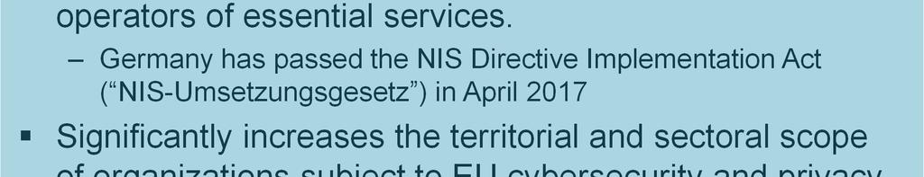 Member States will have 21 months to transpose the Directive into their national laws and 6 months