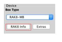 The RAK8 tab with no daughterboards defined To define which daughterboard is connected to each slot click on the drop down
