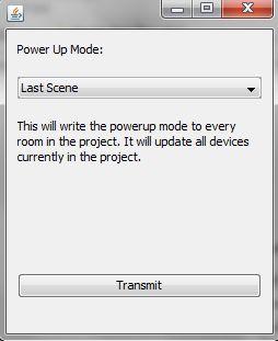 This will send a House master power up mode to all modules.