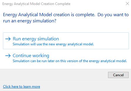 create the energy model Model is based on the volumetric