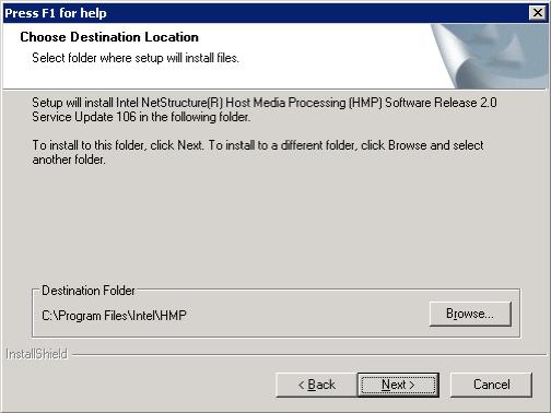 2. Accept the default installation folder (or