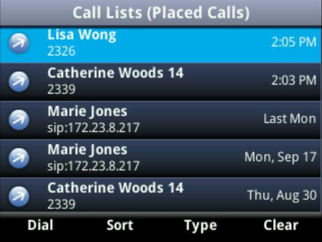 Placing Calls from Favourites, Recent Calls, and Directories In addition to the Dialler, you can place calls from the Recent Calls list, Favourites list, or your Directory.