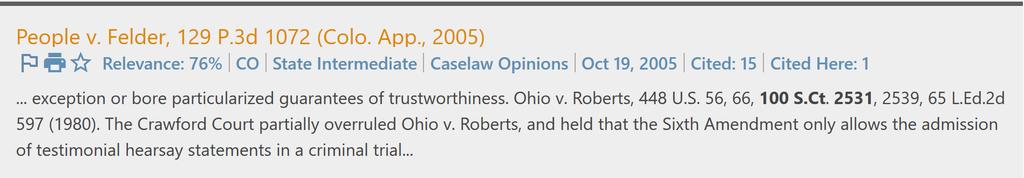 You can sort the most frequently cited cases overall to the top of the list by clicking on the "Sort By" button and selecting "Cited in Results".