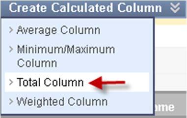 Setting up Weighted Total Weighted Total allows instructor to weigh columns to be worth a specific percentage of the total.