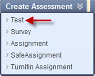 Adding a Test to a Content Area Click Content or any other content area susch as Assignments or Course Documents from Content Area.