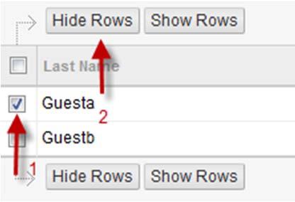 Hiding Users in Grade Center You can hide students from the Grade Center View to reduce the number of rows.