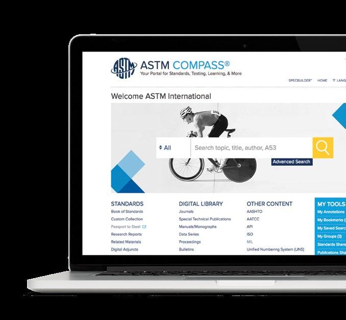 August 2017 ASTM COMPASS Your Portal for Standards, Testing, Learning & More Quick Reference Guide Thank you for subscribing to ASTM Compass an easy-to-use solution for accessing, managing and