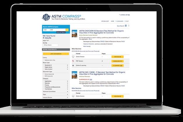 19 E-Learning If an ASTM test method offers an online course in our Learning Management System (LMS), we will provide a link from the search results page.