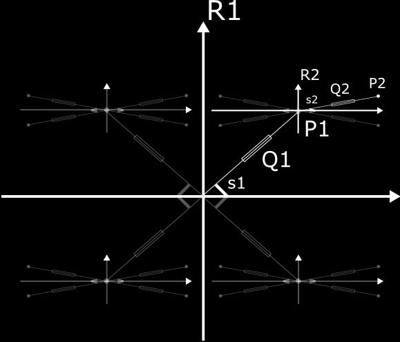 Combining sets of points Using the L R B notation, one can access any reflection of any reference frame.