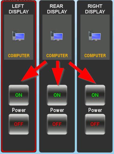 Helpful Tips: To Power the Wall Monitors On or Off: To turn the wall monitors on or off, press the On or Off Power buttons.