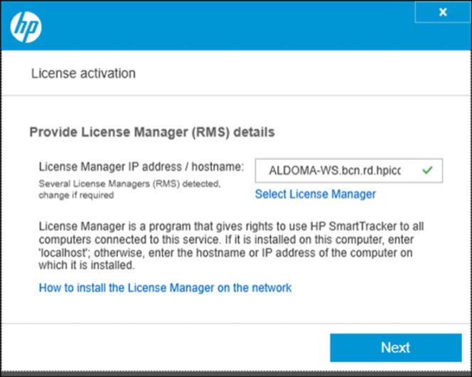 3. Once the search for License Manager installations finishes you will see a window similar to the one below: If the