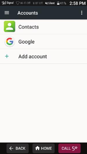 Setting Up a New Google Account (con t.) 13 14 15 TAP ACCEPT>.