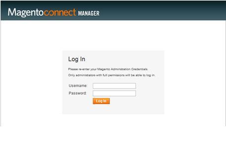 3. Enter your Magento username and