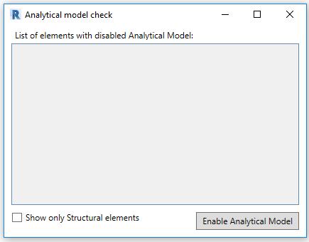 in figure below (if all structural objects in your model have valid structural material, the list will be empty).
