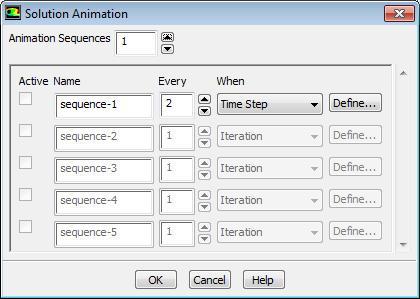 Define Animation Solution [1] Set the Animation Sequence.
