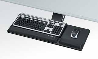 DESIGNER SUITES Premium Keyboard Tray Features adjustable height and tilt on keyboard tray plus adjustable mouse platform Comfort-Lift system lets you slide