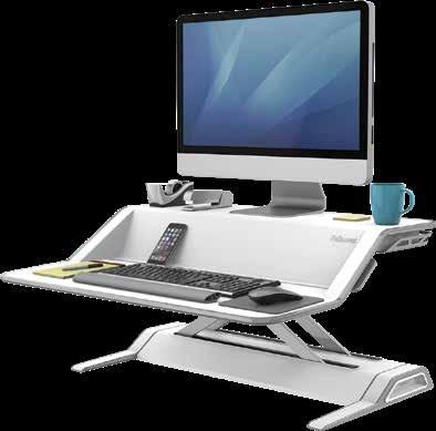LOTUS Sit-Stand Workstation Embrace comfort and movement for greater workplace wellness with the Lotus