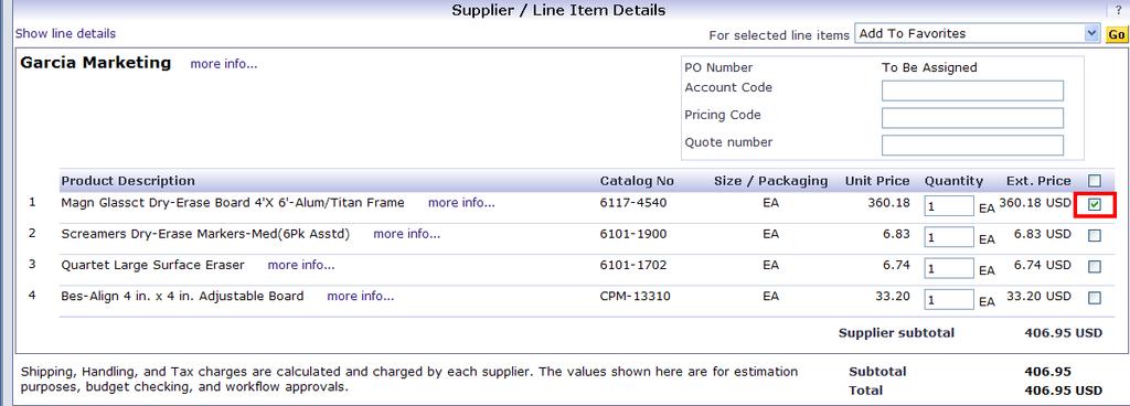 Also notice the last item that was on the list, I80052 was not a valid catalog number and therefore PantherBuy did not recognize the SKU. 4.
