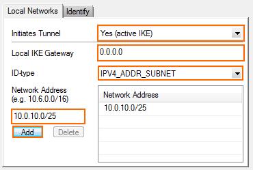 Local IKE Gateway Enter the external IP address of the Barracuda NextGen Firewall F-Series. If you are using a dynamic WAN IP address, enter 0.0.0.0. ID-type Select the IPsec ID-type.