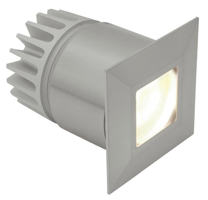 The aluminum housing dissipates heat and allows the LED to operate at its optimum working temperature, thus giving the LED a stable light output and long lifetime.