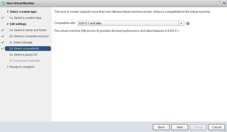 Configuring a Virtual Machine Using vsphere Web Client Installing Cisco APIC-EM on a VMware Virtual Machine Figure 20: Select Compatibility Click Next to proceed to