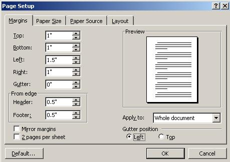 Setup for Starting: On a new document view Print Layout and display special codes: 1. Set View to Print Layout to make it easier to see these changes. 2.