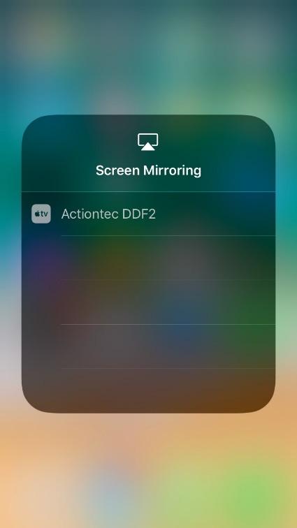 from the top-right corner on newer versions of ios, then tap on the Screen Mirroring button: 2.