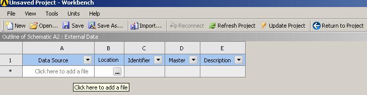 Specifying the External File for Import Inside the External Data
