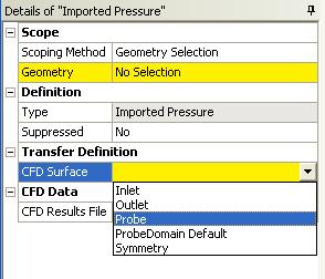 to transfer CFD loads All boundary condition or zone names in the Fluent results file will be exposed