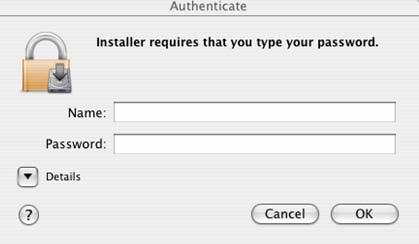 Upon clicking Install, you may be asked to authenticate with username and password: Figure 7: Easy Install: Authenticate This may happen if you