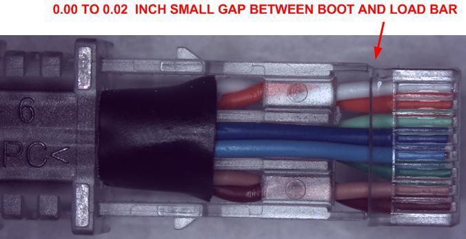 10 Slide wire pairs into load bar until wire insulation reaches ending point.