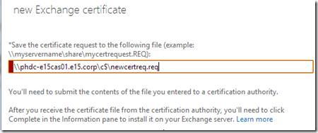 Select the location to save the certificate.